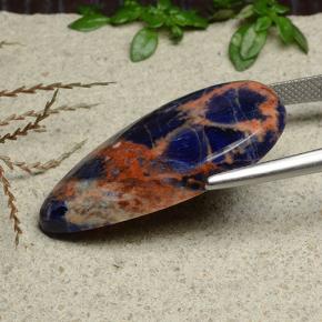 Sodalite Gemstone in 33 x 17.5 mm Size for Sale, Sodalite Stone in Multicolor Color