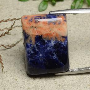 21.97 ct Blue Sodalite Gemstone, Sodalite Gem in Baguette Cabochon Shape for Sale.