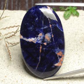 36.51 ct Blue Sodalite Gemstone, Sodalite Gem in Oval Cabochon Shape for Sale.
