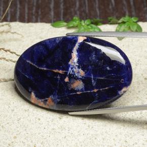36.51 ct Blue Sodalite Stone, Natural Sodalite in Oval Cabochon Shape for Sale