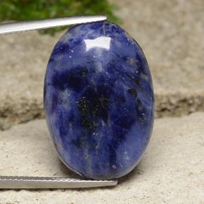20.11 ct Blue Sodalite Gemstone, Sodalite Gem in Oval Cabochon Shape for Sale.