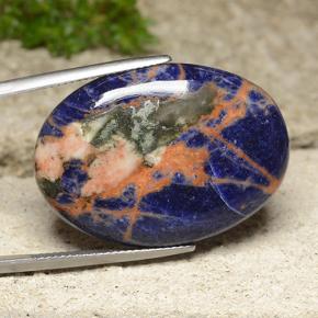 29.10 ct Blue Sodalite Stone, Natural Sodalite in Oval Cabochon Shape for Sale