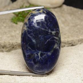 52.05 ct Blue Sodalite Gemstone, Sodalite Gem in Oval Cabochon Shape for Sale.