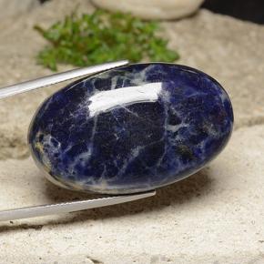 52.05 ct Blue Sodalite Stone, Natural Sodalite in Oval Cabochon Shape for Sale