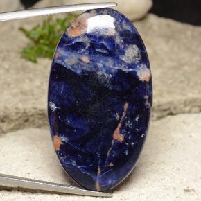 35.94 ct Blue Sodalite Gemstone, Sodalite Gem in Oval Cabochon Shape for Sale.