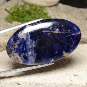 35.94 ct Blue Sodalite Stone, Natural Sodalite in Oval Cabochon Shape for Sale