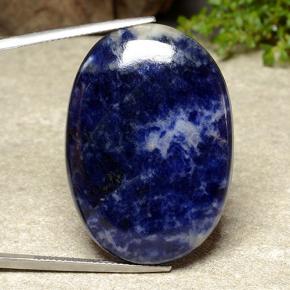 48.54 ct Blue Sodalite Gemstone, Sodalite Gem in Oval Cabochon Shape for Sale.