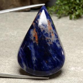 63.27 ct Blue Sodalite Gemstone, Sodalite Gem in Pear Cabochon Shape for Sale.