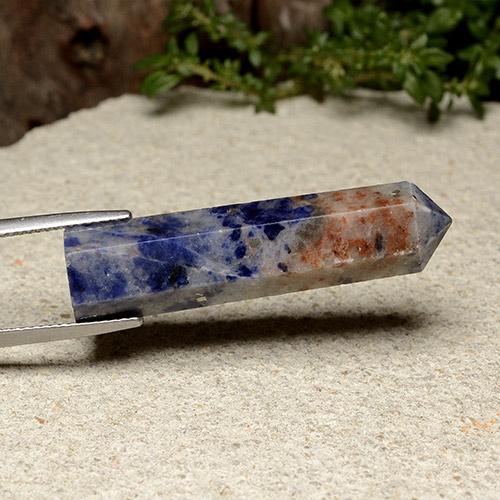 24.82 ct Multicolor Sodalite Stone, Natural Sodalite in Pencil Cut Shape for Sale