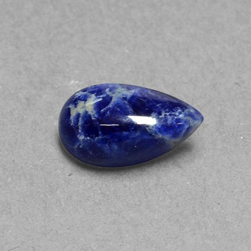 1.65 ct Blue Sodalite Stone, Natural Sodalite in Pear Cabochon Shape for Sale