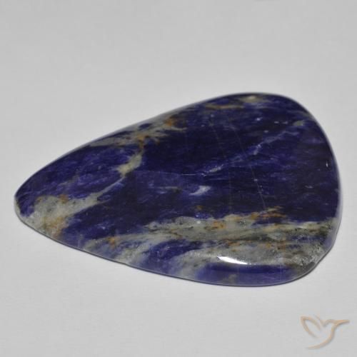 Sodalite Gemstone in 37.6 x 28.8 mm Size for Sale, Sodalite Stone in Navy Blue Color