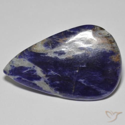 38.50 ct Blue Sodalite Stone, Natural Sodalite in Pear Cabochon Shape for Sale