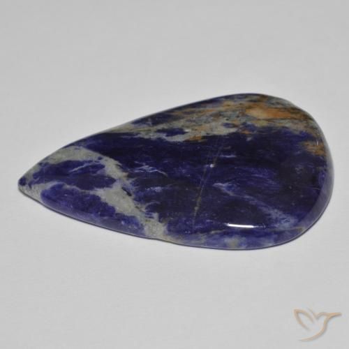 Sodalite Gemstone in 41.5 x 26.3 mm Size for Sale, Sodalite Stone in Violet Blue Color