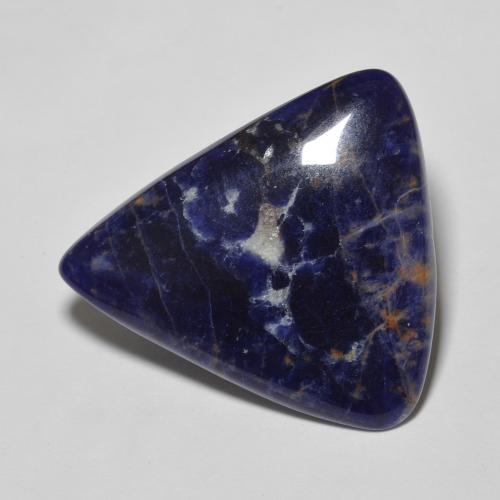 24,7 x 23,8mm trillionenschliff blauer Sodalith aus Australian, Gewicht von 15,03 ct, natürlicher Edelstein in Opaque Reinheit, 1 Stück trillionenschliff Sodalith - Farbe: Navy blau, Mohs-Härte von 5,5 - 6, Photo A