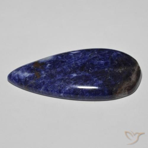 Sodalite Gemstone in 44 x 19.9 mm Size for Sale, Sodalite Stone in Dark Blue Color