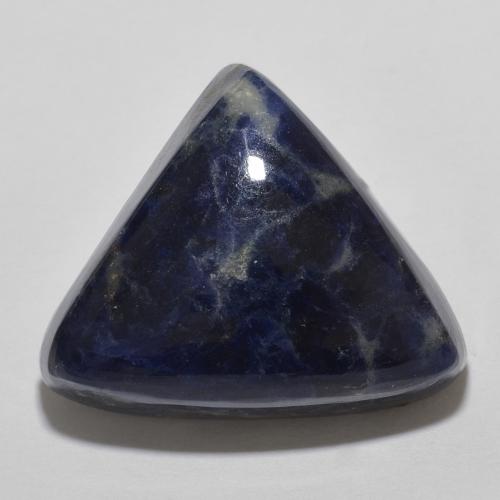 19,05 ct trillionenschliff Sodalith aus Australian, Größe: 21,8 x 18,2mm, Reinheit: Opaque, Garantiert echter Edelstein, 1 Stück Sodalith in Tiefblau Farbe, Mohs-Härte von 5,5 - 6, Photo A