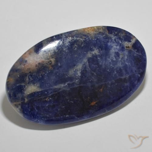 52.14 ct Blue Sodalite Stone, Natural Sodalite in Oval Cabochon Shape for Sale