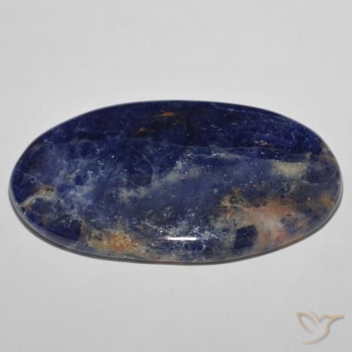 Sodalite Gemstone in 44.4 x 26.8 mm Size for Sale, Sodalite Stone in Deep Blue Color