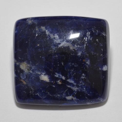 18,7 x 17,2mm blauer Sodalith im Quadrat Cabochon aus Australian, Gewicht 14,98 ct, Garantiert echter Edelstein in Opaque Reinheit, 1 Stück Sodalith - die Farbe ist Schwarz Blau, Mohs-Härte von 5,5 - 6, Photo A
