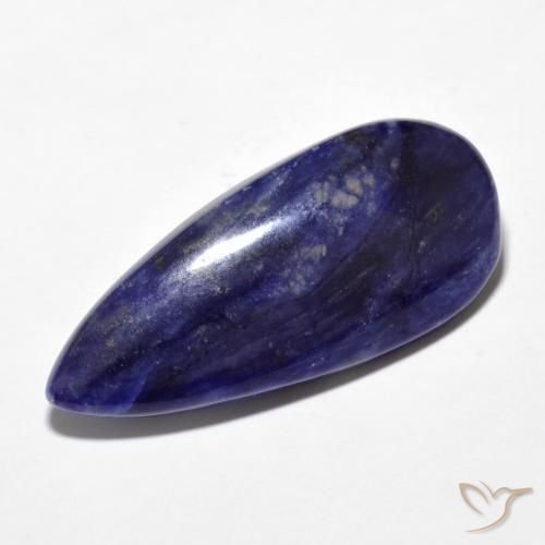 12.74 ct Blue Sodalite Stone, Natural Sodalite in Pear Cabochon Shape for Sale