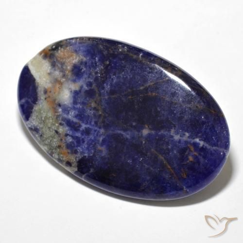 31.93 ct Blue Sodalite Stone, Natural Sodalite in Oval Cabochon Shape for Sale
