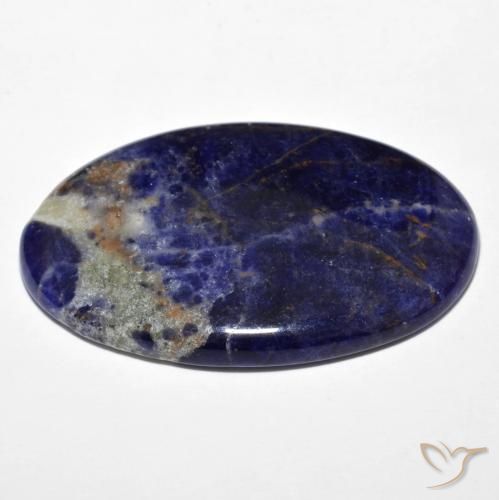 Sodalite Gemstone in 37.1 x 23.4 mm Size for Sale, Sodalite Stone in Dark Blue Color