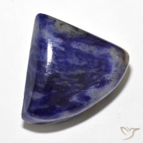 24.44 ct Blue Sodalite Stone, Natural Sodalite in Trillion Cabochon Shape for Sale