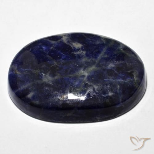 Sodalite Gemstone in 31.9 x 23 mm Size for Sale, Sodalite Stone in Navy Blue Color