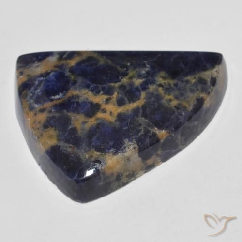 Sodalite Gemstone in 33.3 x 25.8 mm Size for Sale, Sodalite Stone in Deep Navy Blue Color