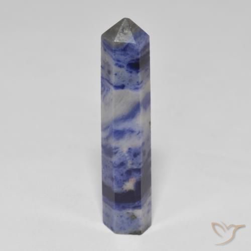 16.79 ct Blue Sodalite Stone, Natural Sodalite in Pencil Cut Shape for Sale