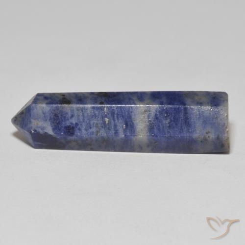 35.69 ct Blue Sodalite, 39 x 11.2 mm Pencil Cut From Australia, Photo A