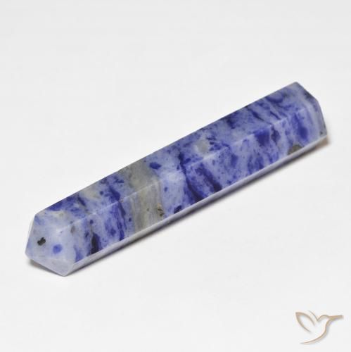 25 ct Blue Sodalite, 39.3 x 8.9 mm Pencil Cut From Australia, Photo A