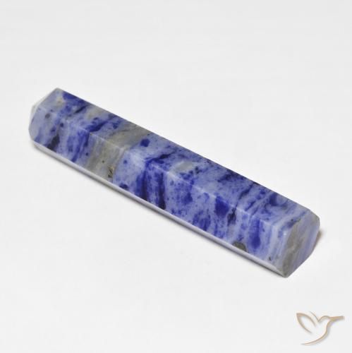 25.00 ct Blue Sodalite Stone, Natural Sodalite in Pencil Cut Shape for Sale