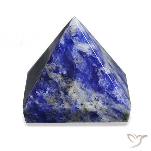 84.26 ct Blue Sodalite Gemstone, Sodalite Gem in Pyramid Cabochon Shape for Sale.