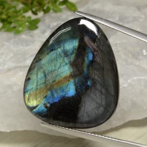 18.60 ct Multicolor Spectrolite Gemstone, Spectrolite Gem in Trillion Cabochon Shape for Sale.