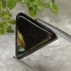 5.25 ct Multicolor Spectrolite Gemstone, Spectrolite Gem in Trillion Cabochon Shape for Sale.