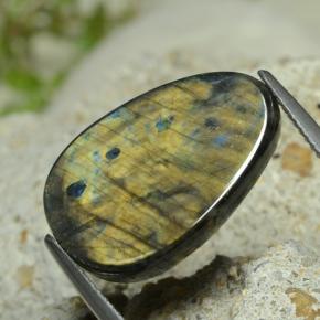 7.78 ct Multicolor Spectrolite Gemstone, Spectrolite Gem in Fancy Cabochon Shape for Sale.