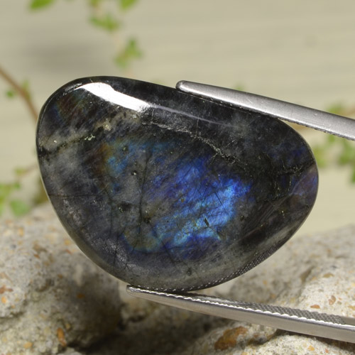 Multicolor Espectrolita Gema - 16.2ct Cabujón Elegante (ID: 474128)