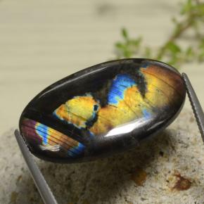 Spectrolite Gemstone in 29.9 x 18.6 mm Size for Sale, Spectrolite Stone in Multicolor Color