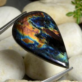 Spectrolite Gemstone in 32.5 x 19.8 mm Size for Sale, Spectrolite Stone in Multicolor Color