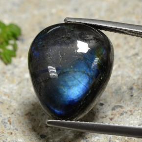 11.36 ct Multicolor Spectrolite Stone, Natural Spectrolite in Pear Cabochon Shape for Sale