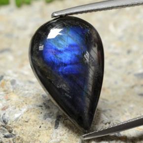 8.15 ct Multicolor Spectrolite Gemstone, Spectrolite Gem in Pear Cabochon Shape for Sale.