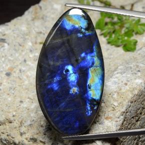 22.43 ct Multicolor Spectrolite Gemstone, Spectrolite Gem in Fancy Cabochon Shape for Sale.