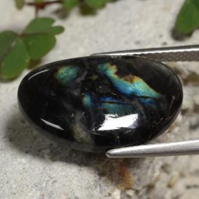 Spectrolite Gemstone in 19 x 12.5 mm Size for Sale, Spectrolite Stone in Multicolor Color