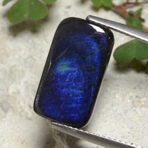 4.98 ct Multicolor Spectrolite Gemstone, Spectrolite Gem in Cushion Cabochon Shape for Sale.