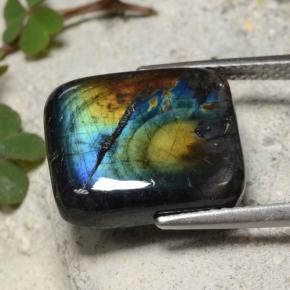 Spectrolite Gemstone in 14 x 12 mm (calibrated) Size for Sale, Spectrolite Stone in Multicolor Color