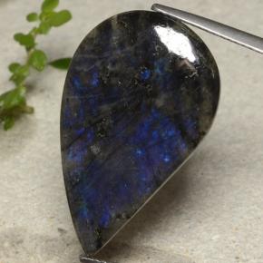 Multicolor Spectrolite Gem - 10.5ct Pear Cabochon (ID: 481460)