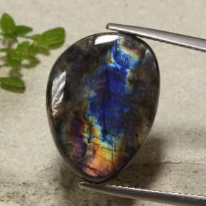 11.14 ct Multicolor Spectrolite Gemstone, Spectrolite Gem in Fancy Cabochon Shape for Sale.