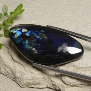 23.37 ct Multicolor Spectrolite Stone, Natural Spectrolite in Shark Fin Cabochon Shape for Sale