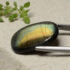 Spectrolite Gemstone in 20.9 x 13.8 mm Size for Sale, Spectrolite Stone in Multicolor Color